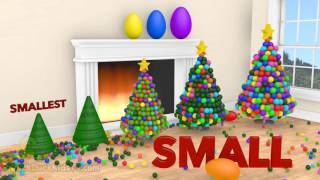 Learn Sizes from Smallest to Biggest 3D Dippin Dots Christmas Tree Eggs Surprise DuckDuckKidsTV [upl. by Artek]