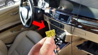 RADIO FUSE LOCATION BMW E90 E92 E91 E93 [upl. by Airbas955]