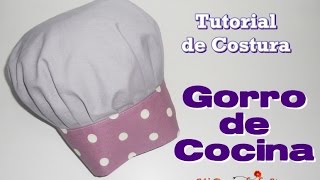 Tutorial 47  Como hacer un Gorro de Cocina  How to make a Chef Hat [upl. by Ayna223]