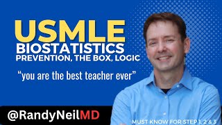 USMLE STEP 1 Biostatistics PREVENTION THE BOX LOGIC [upl. by Danczyk]