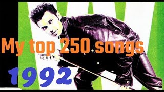 My top 250 of 1992 songs [upl. by Yokum]