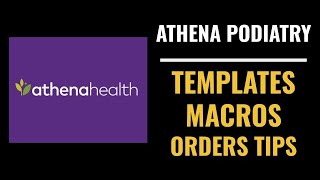 Athena Podiatry  How to use Macros [upl. by Ibrahim]