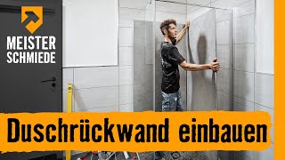 Duschrückwand einbauen  HORNBACH Meisterschmiede [upl. by Acissehc190]