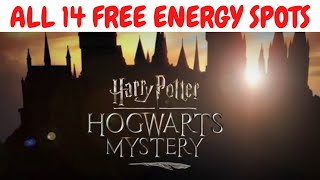 All 14 Harry Potter Hogwarts Mystery hidden  secret energy spots  Current as of March 2020 [upl. by Leipzig978]