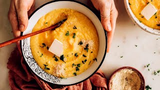 Easy VEGAN Polenta Super Creamy  Minimalist Baker Recipes [upl. by Lula]