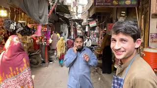 Walking in Lahore Pakistan Walled city OLD TOWN [upl. by Nwonknu]