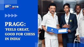 Indian Chess Prodigy Praggnanandhaa Meets Tamin Nadu CM MK Stalin  The News [upl. by Nadda]