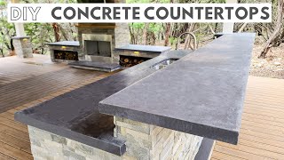 Concrete Countertops How to Pour In Place  Outdoor Kitchen Part 6 [upl. by Eillak486]