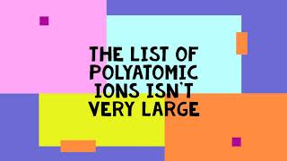 Polyatomic Ions Song [upl. by Ynatsyd589]