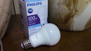 Review Philips LED Light Bulb 100w [upl. by Ahens]