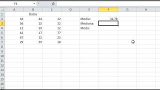Media Mediana y Moda en Excel  Medidas de tendencia central [upl. by Moclam]