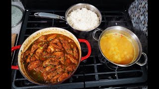 Rice Dhal amp CurryStew Chicken  CaribbeanPotcom [upl. by Mcclees]