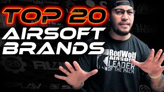 Top 20 Best Airsoft Brands Ultimate Guide  RedWolf Airsoft RWTV [upl. by Htabmas554]