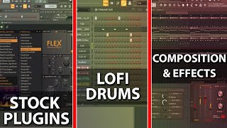 Step By Step How To Make Lofi HipHop With Stock Plugins  FL Studio 20 Tutorial [upl. by Ainoet649]