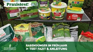 Rasendüngen im Frühjahr  3 Favoriten aus 20 Rasendüngern  Anleitung [upl. by Pradeep15]