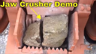 Jaw Crushers In Action Crushing Rocks Concrete Granite Bricks Asphalt Quartz Glass MBMM [upl. by Gerick]