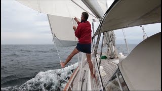 ep41  Sailing Connecticut  Sailing Stonington  HallbergRassy 54 Cloudy Bay  Sep 2018 [upl. by Nyleuqcaj]