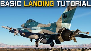 Basics of Landing in DCS  Basic Landing Tutorial In the F16C Viper [upl. by Cissiee]