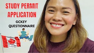 PART 1 HOW TO LODGE YOUR STUDY PERMIT APPLICATION THRU GCKEY  ANSWERING THE QUESTIONNAIRE [upl. by Ylebmik61]