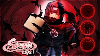 FULL ITACHI SHARINGAN SHOWCASE IN SHINOBI LIFE 2 ROBLOX [upl. by Nagle]