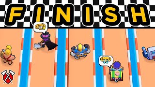 SPEED RACE WITH ALL BRAWLERS WHO IS FASTEST [upl. by Enattirb]