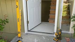 Jeld Wen Front Door Installation  Really crappy products and craftsmanship PART 1 [upl. by Ahsiym]