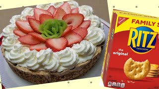 StrawberryKiwi Meringue Cake Mostachon Jennything for You [upl. by Borden]