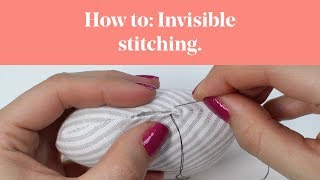 How To Invisible Stitching Slip Stitch  Ladder Stitch [upl. by Elberta]