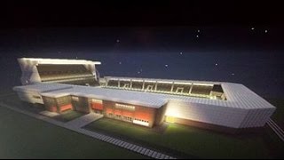 Minecraft Tutorial how To Make A Football Stadium [upl. by Aierb941]