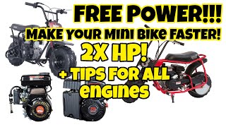 Make UR mini bike FASTER Free performance build mods for coleman bikes rb100 cc100x ct100u rt100 [upl. by Lathrop136]