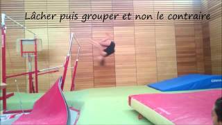 Tutoriel Gymnastique  Sortie salto arrière en barre [upl. by Cosetta]