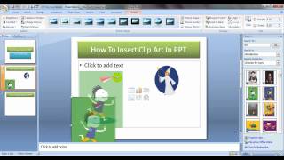 Insert Clip Art In PowerPoint Presentation [upl. by Aihsal359]