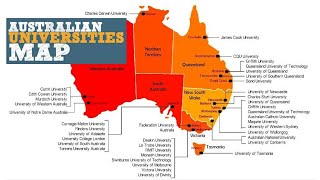 Australian Universities Map  Top Universities In Australia [upl. by Torrie]