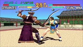 Soul Blade PS1  play as Cervantes with both endings [upl. by Ahsirtak125]