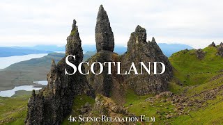 Scotland 4K  Scenic Relaxation Film With Calming Music [upl. by Ekalb]