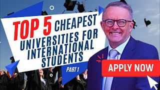 TOP 5 CHEAPEST Universities in Australia  February Intake 2023  Part 1 [upl. by Yrelav]