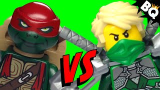 LEGO Ninja Turtles TMNT VS LEGO Ninjago Ninja Battle  BrickQueen [upl. by Yesrej]