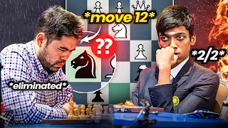 Praggnanandhaa ELIMINATES Hikaru Nakamura From 2023 FIDE World Cup [upl. by Matthaeus]