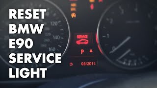 How to reset BMW E90E92 Service Light  Oil Brake Fluid Etc [upl. by Tracee]