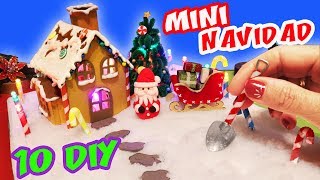 10 DIY NAVIDAD 🎅 MINIATURA  Como Hacer ZEN GARDEN de Invierno ❄️ [upl. by Atiruam]