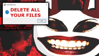 EXE HORROR GAME ALMOST DELETED ALL MY FILES SCARIEST 4TH WALL BREAKING EXPERIENCE [upl. by Enyala]