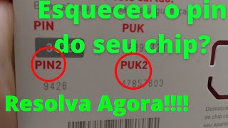 esqueceu ou perdeu a senha pin ou puk do chip recuperardestravar agora o pin do chip [upl. by Dacy464]