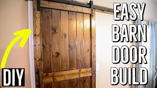 How to Make amp Install a Barn Door  EASY [upl. by Nila]