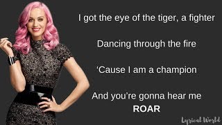 Roar  Katy Perry Lyrics [upl. by Nalod]