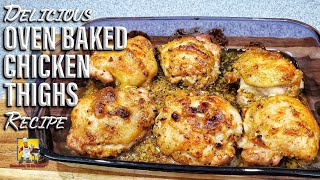 Oven Baked Chicken Thighs  Dinner Ideas [upl. by Anotyad434]