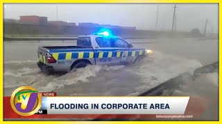 Tropical Storm Grace  Flooding in Kingston Jamaica  TVJ News [upl. by Otrebide223]