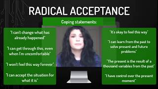 DBT Distress Tolerance Skill Radical Acceptance [upl. by Htrap]