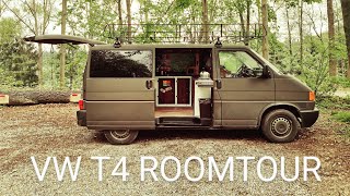 VW T4 Camper Ausbau Roomtour DIY Vanlife Camper [upl. by Nylinnej]