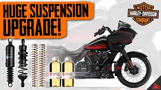 Harley ROAD GLIDE Suspension Install amp Comparison Wilbers [upl. by Ynnelg609]