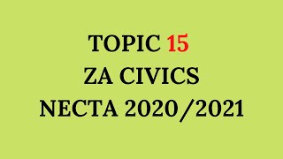 Necta na Mtihani wa kidato cha NNE 20202021CIVICS NECTANECTAONLINEFORM FOUR FORMSIX [upl. by Aiuqal]